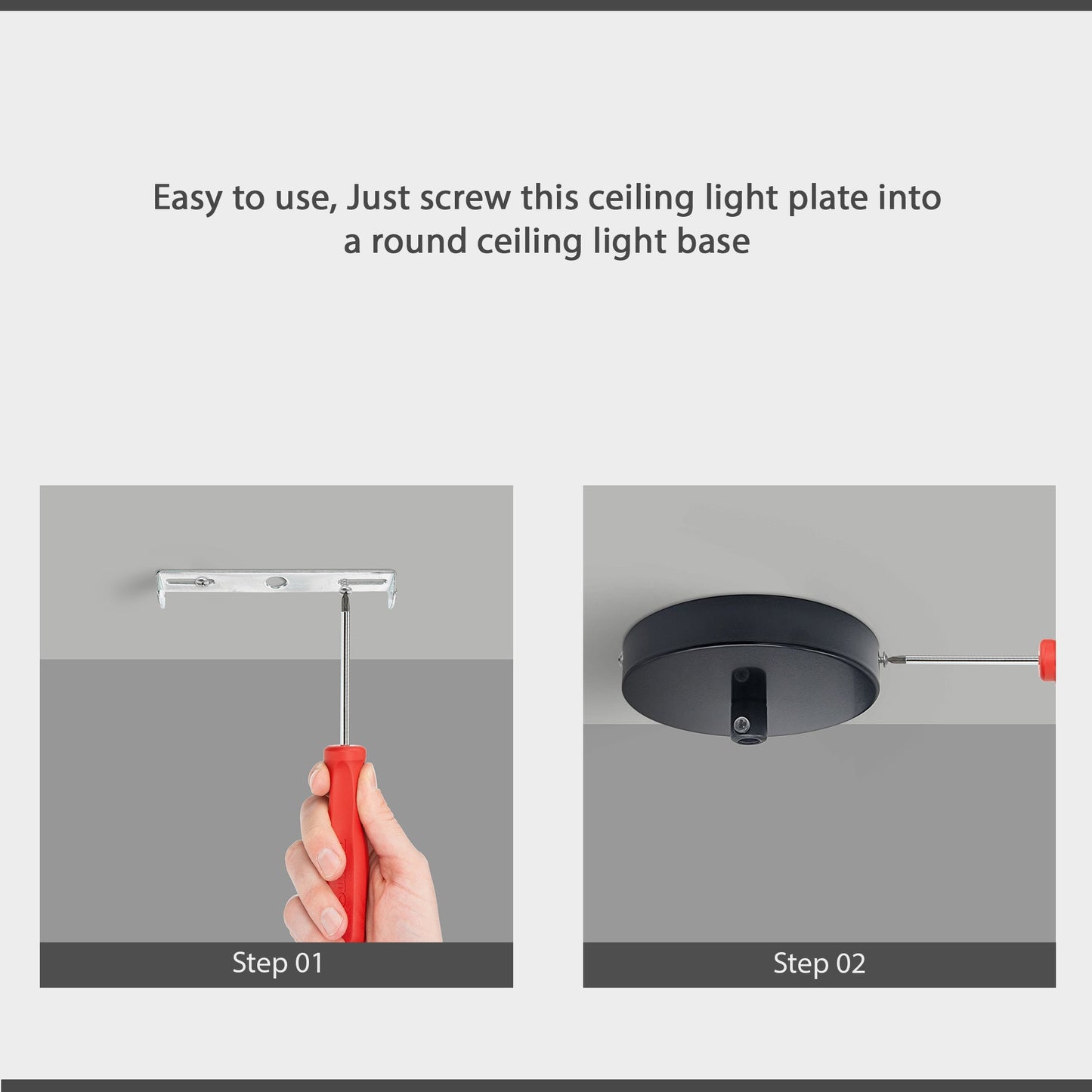 Light Fixing 85mm Bracket Ceiling Rose Strap Brace Plates ~2388-2