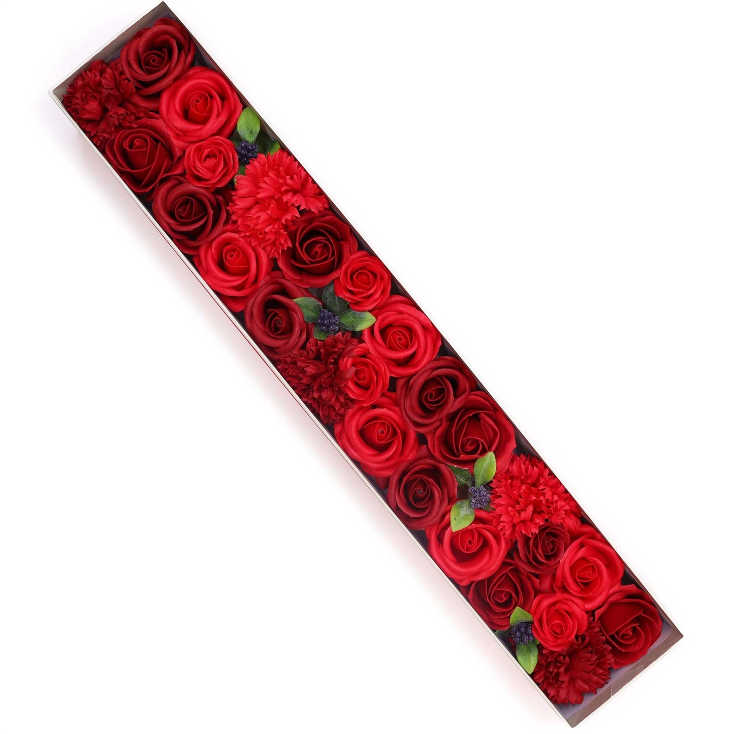 Extra Long - Classic Red Roses Soap Flowers-4