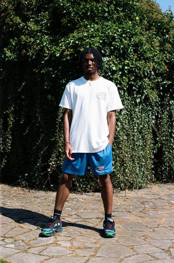 White Short Sleeved T-shirt With Super Soaker Print-4