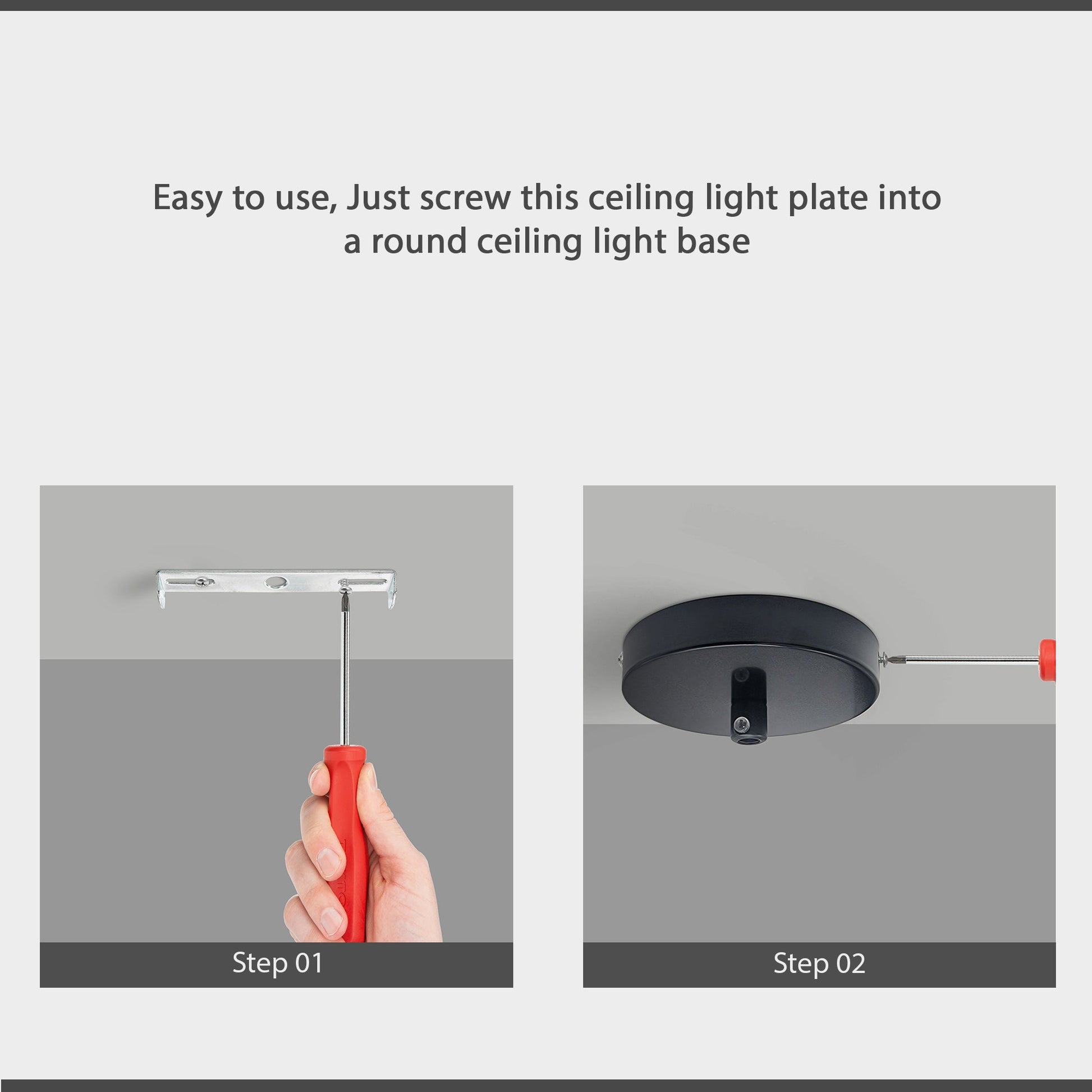 Light Fixing 85mm Bracket Ceiling Rose Strap Brace Plates ~2388-2