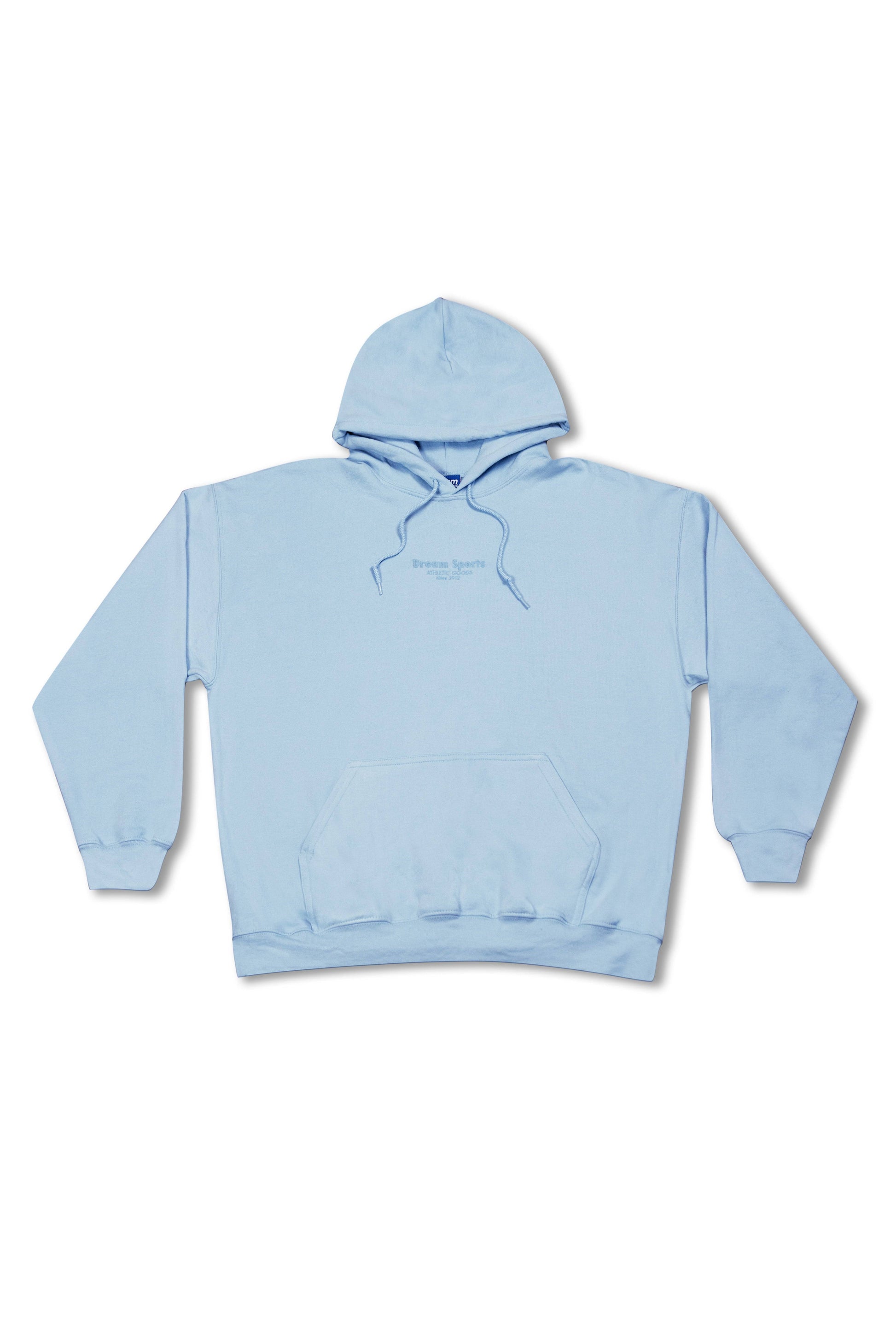 Hoodie in Light Blue with Dream Sports Tonal Logo Embroidery-0