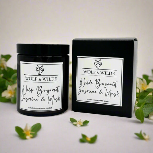 Wilde Bergamot, Jasmine & Musk Luxury Aromatherapy Scented Candle-0